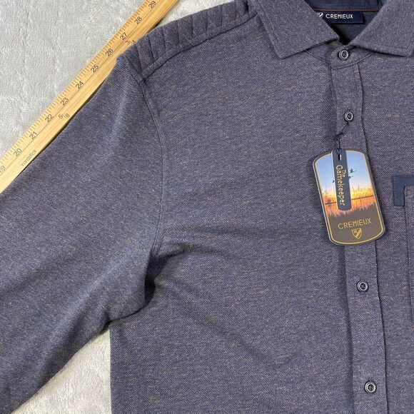 Cremieux Shacket Flannel Shirt Mens Medium Casual Long Sleeve Soft Preppy - Picture 7 of 11